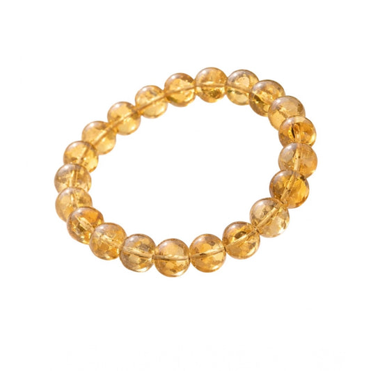 Natural Crystal 8Mm Citrine Bracelet (Yellow)
