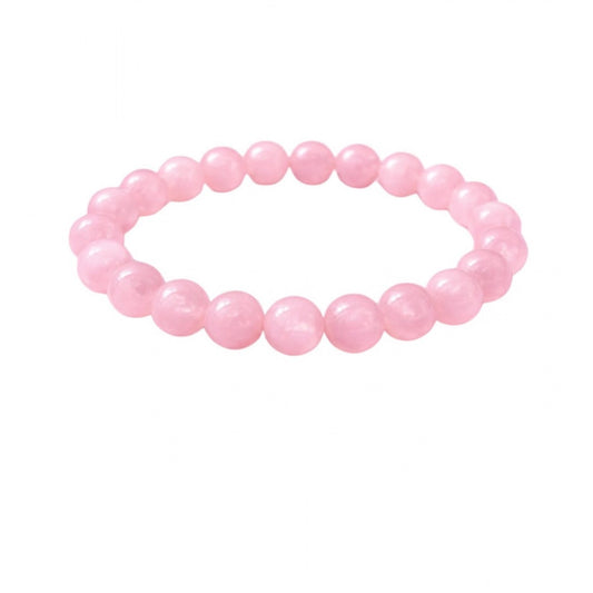 Natural Crystal 8Mm Rose Quartz Bracelet (Light Pink)