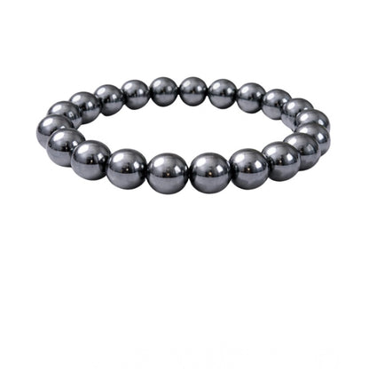 Natural Crystal 8mm Hematite Bracelet (Grey)