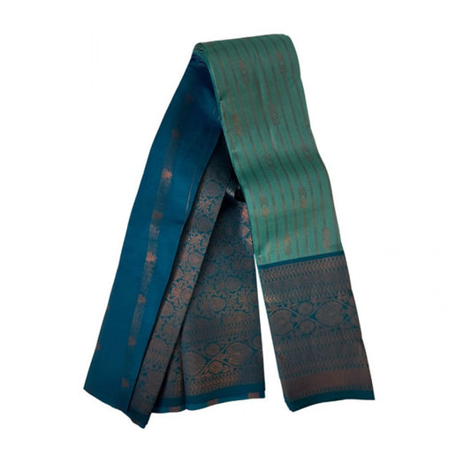 Women'S Soft Silk Wooven Saree With Unstitched Blouse 5.5Mtr (