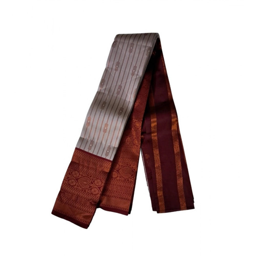 Women'S Soft Silk Wooven Saree With Unstitched Blouse 5.5Mtr (