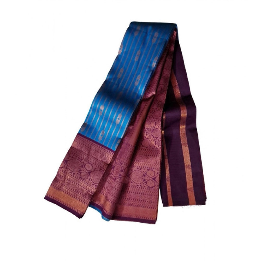 Women'S Soft Silk Wooven Saree With Unstitched Blouse 5.5Mtr (