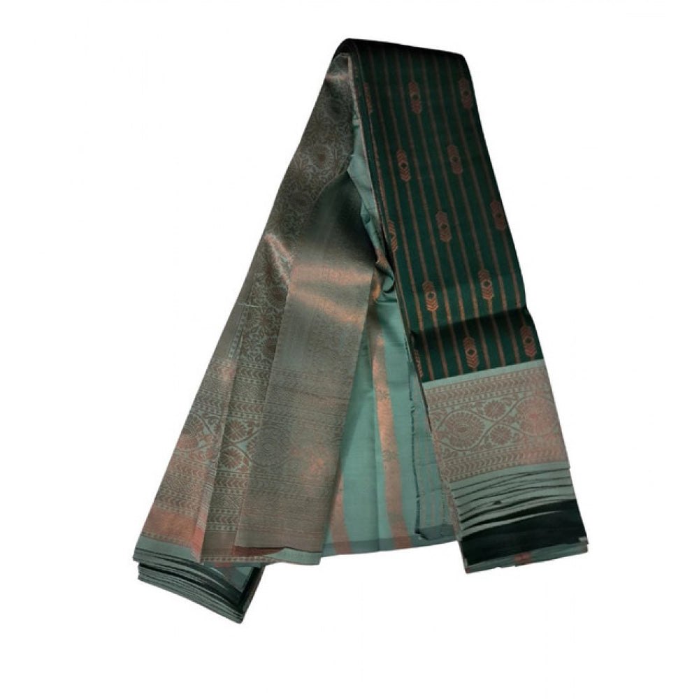 Women'S Soft Silk Wooven Saree With Unstitched Blouse 5.5Mtr (