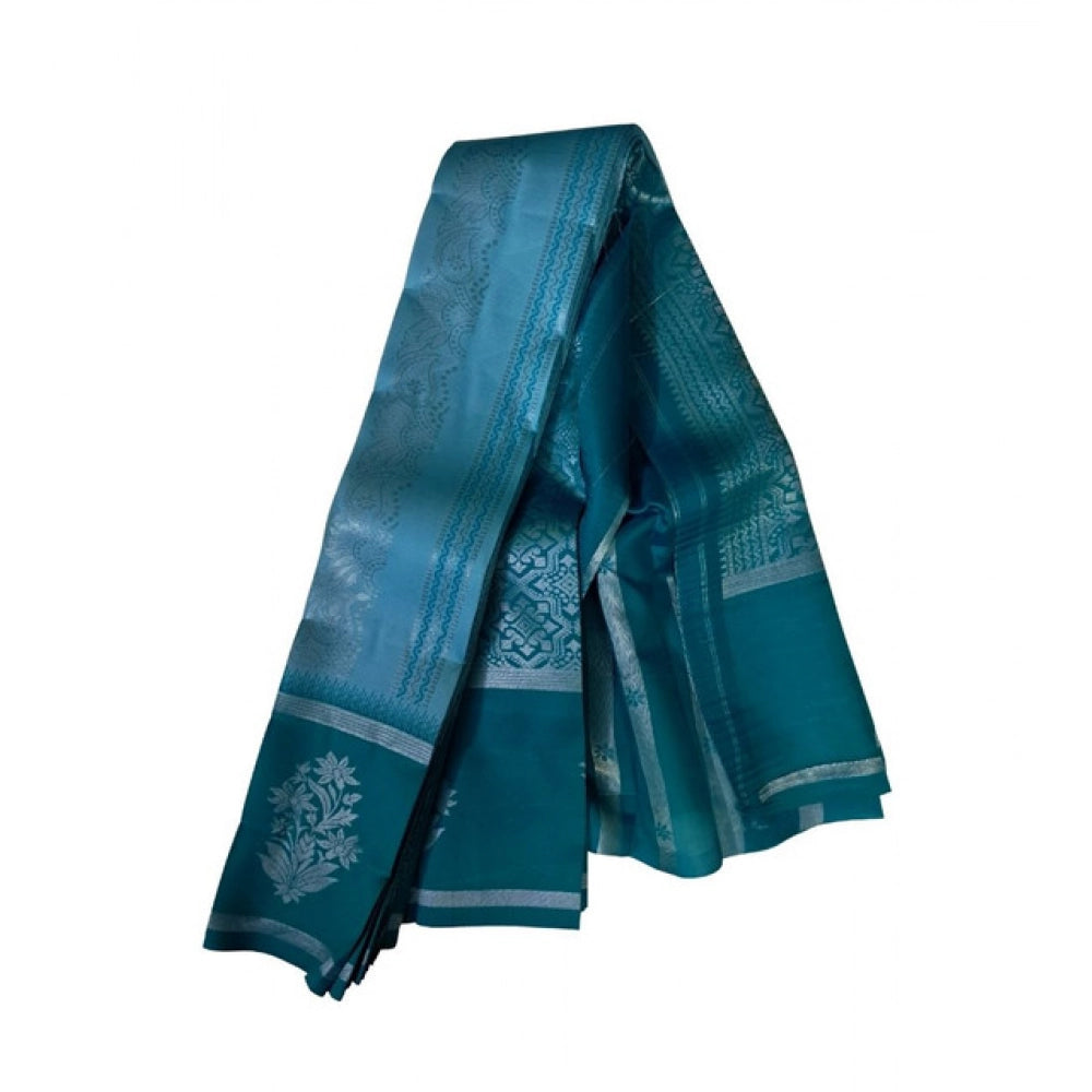 Women'S Soft Silk Wooven Saree With Unstitched Blouse 5.5Mtr (