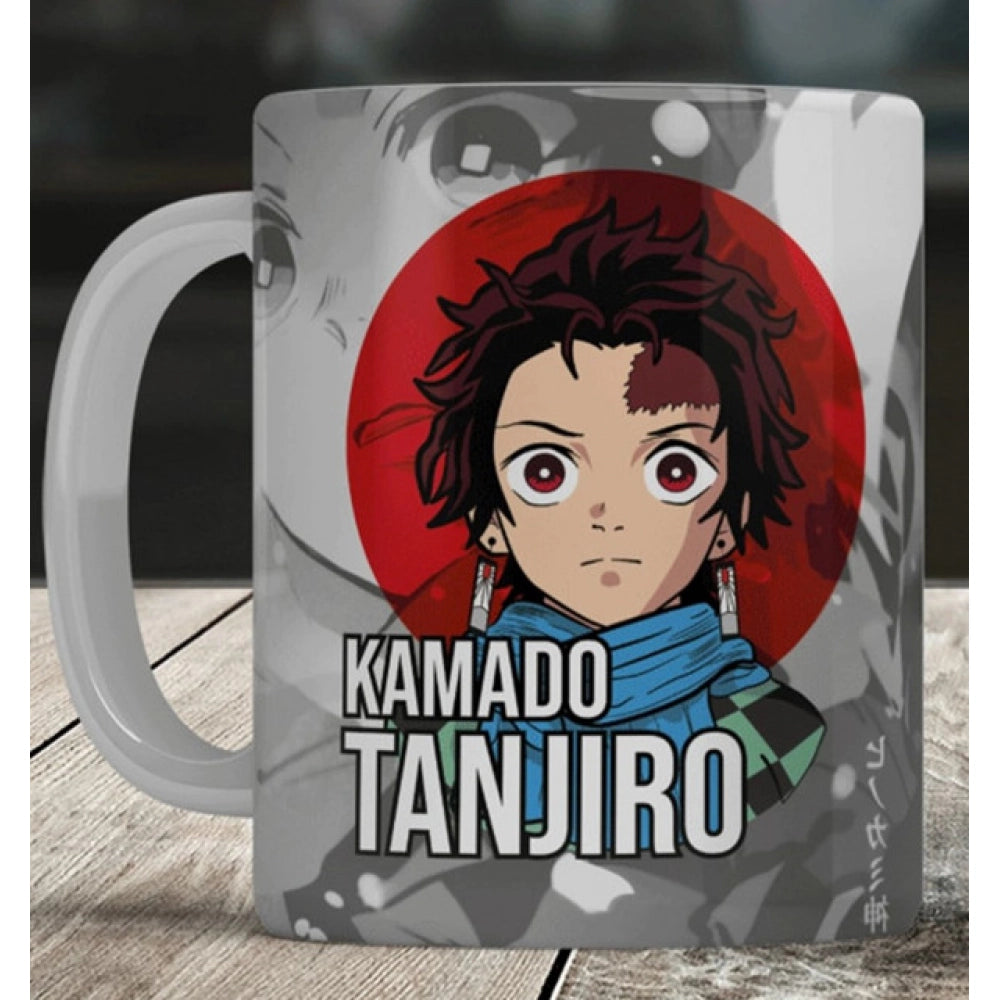 Anime Kamado Tanjiro Ceramic Printed Coffee Mug (White)
