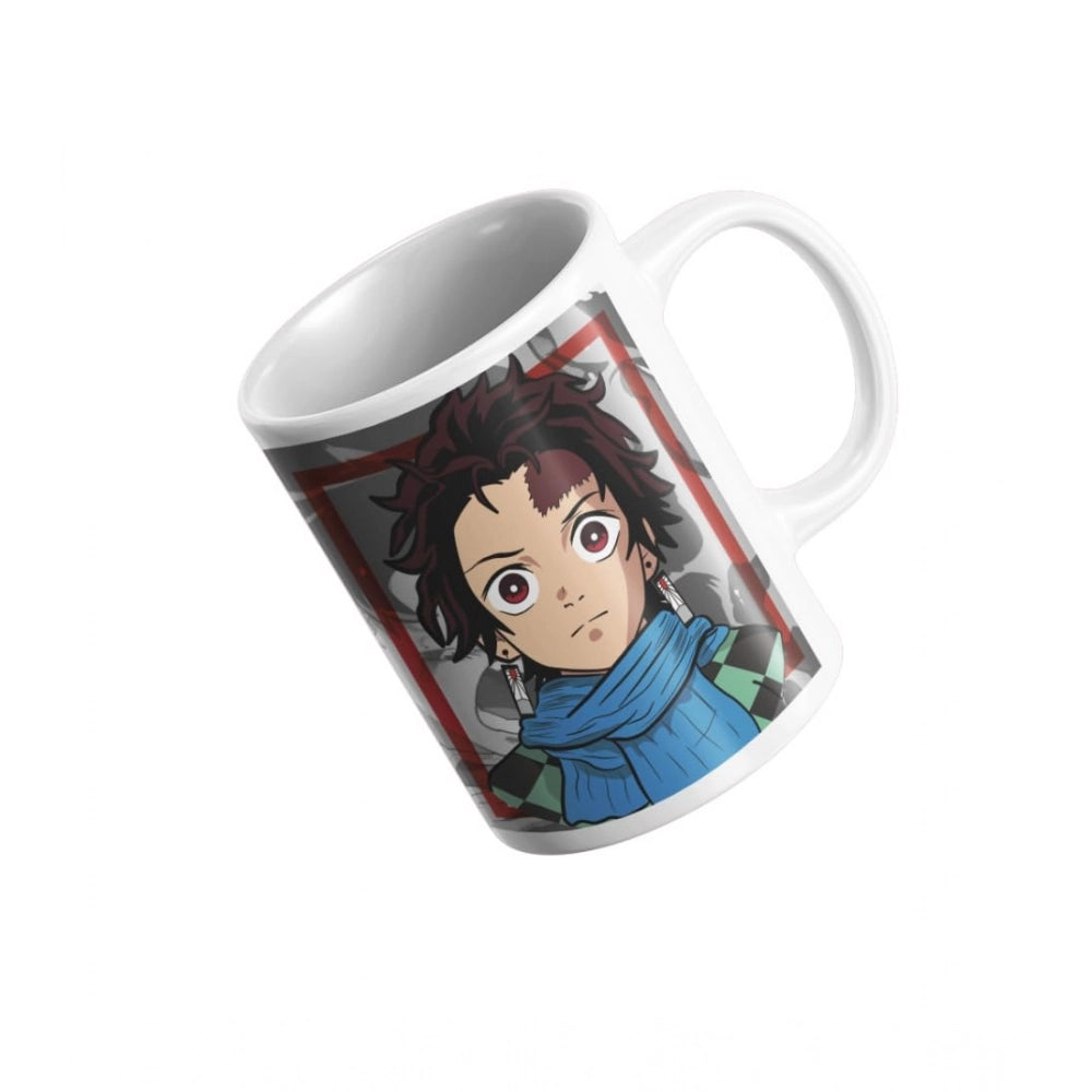 Anime Kamado Tanjiro Ceramic Printed Coffee Mug (White)