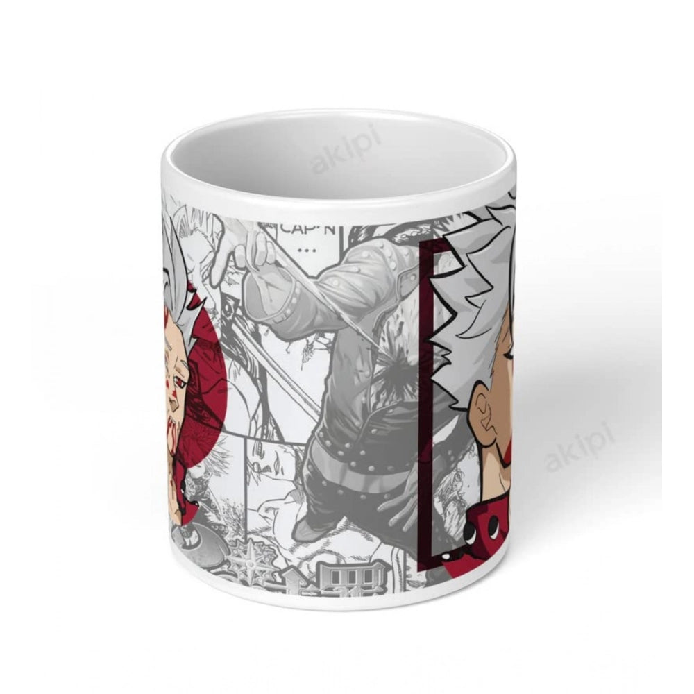 Anime Ban (Sin Of Greed) Ceramic Printed Coffee Mug (White)
