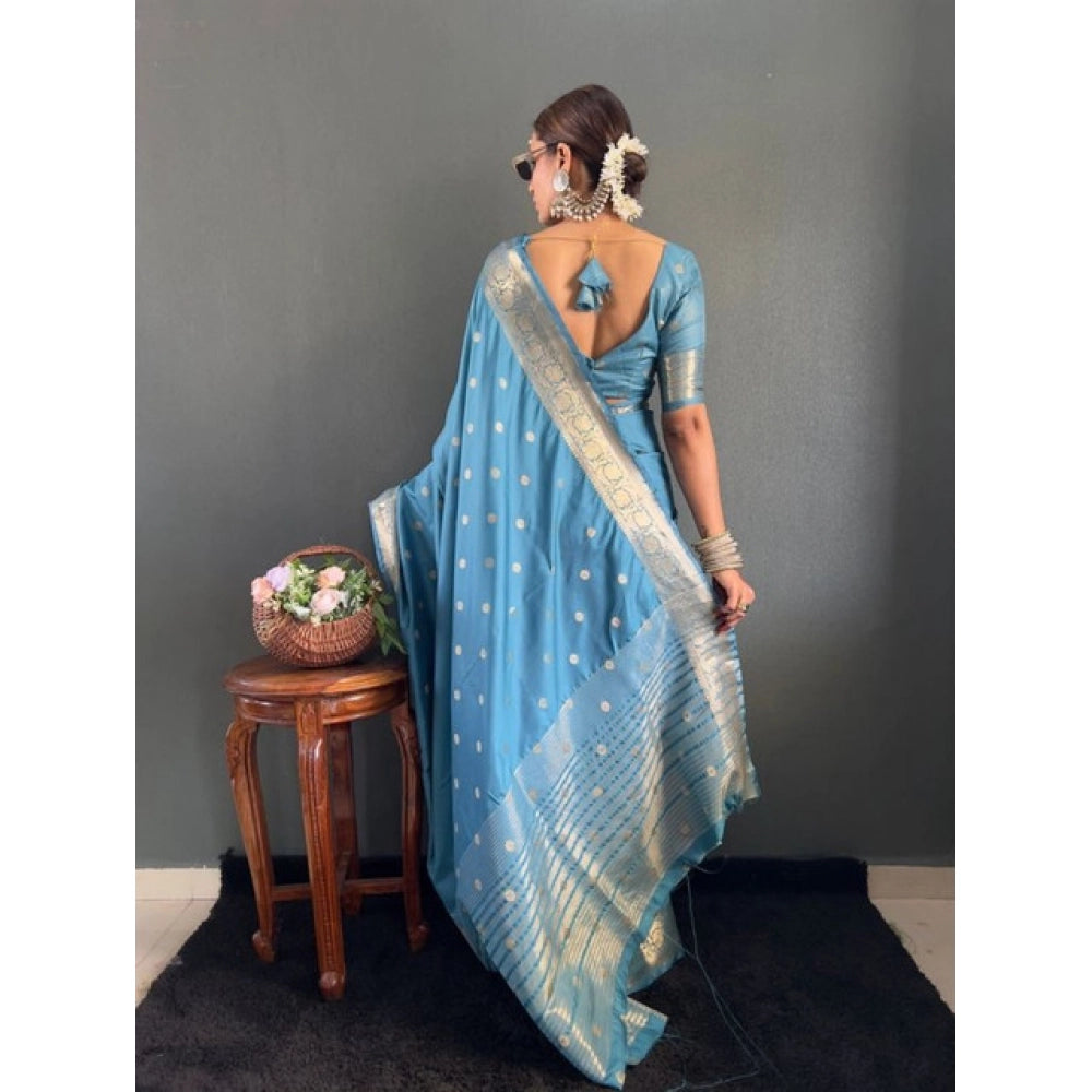 Women'S Satin Printed Saree With Unstitched Blouse 5.5Mtr (Lig