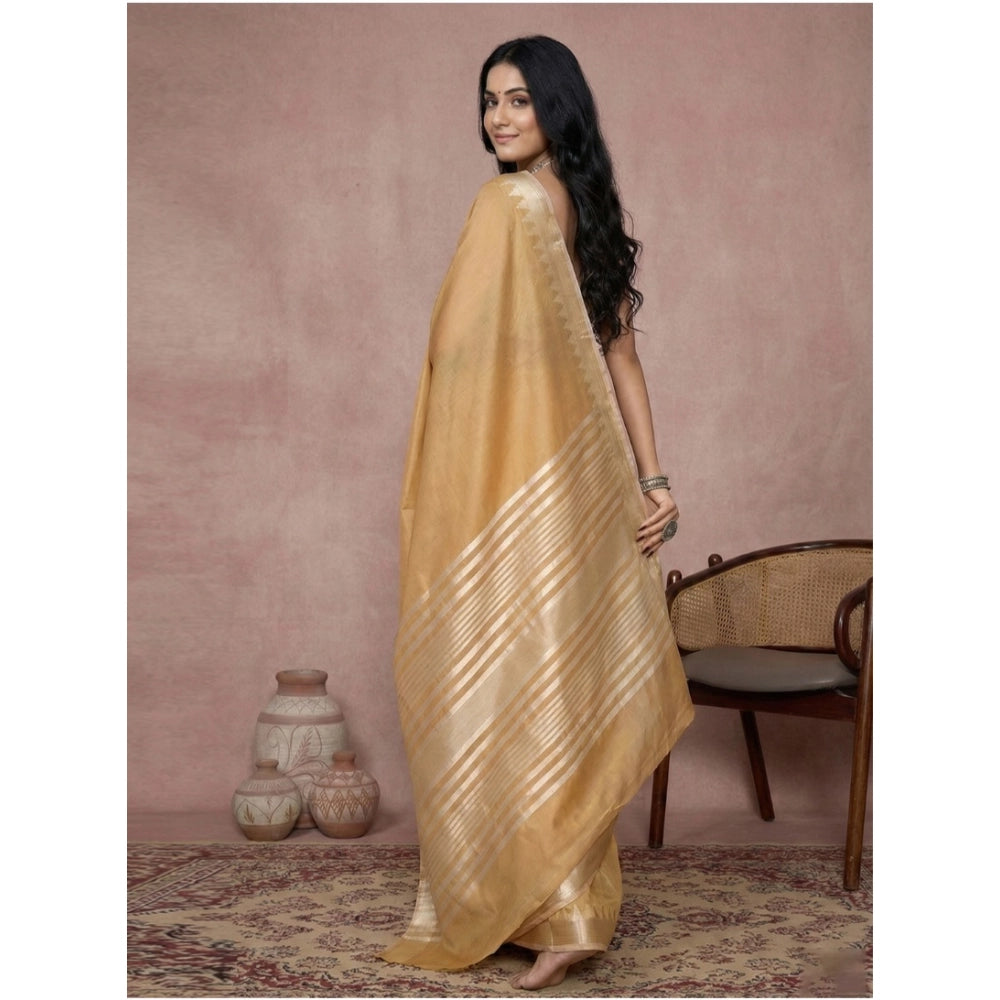 Women'S Cotton Printed Saree With Unstitched Blouse 5.5Mtr (Go