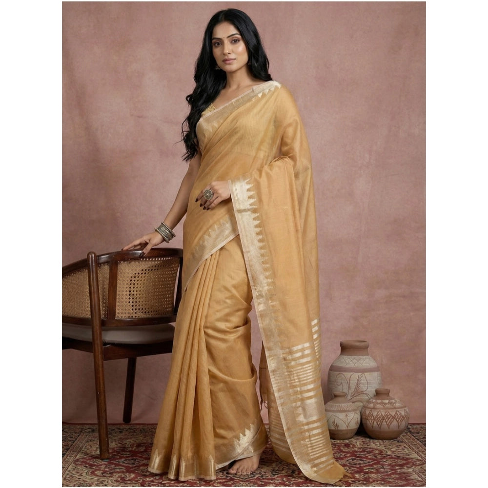 Women'S Cotton Printed Saree With Unstitched Blouse 5.5Mtr (Go