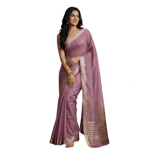 Women'S Cotton Printed Saree With Unstitched Blouse 5.5Mtr (Pu