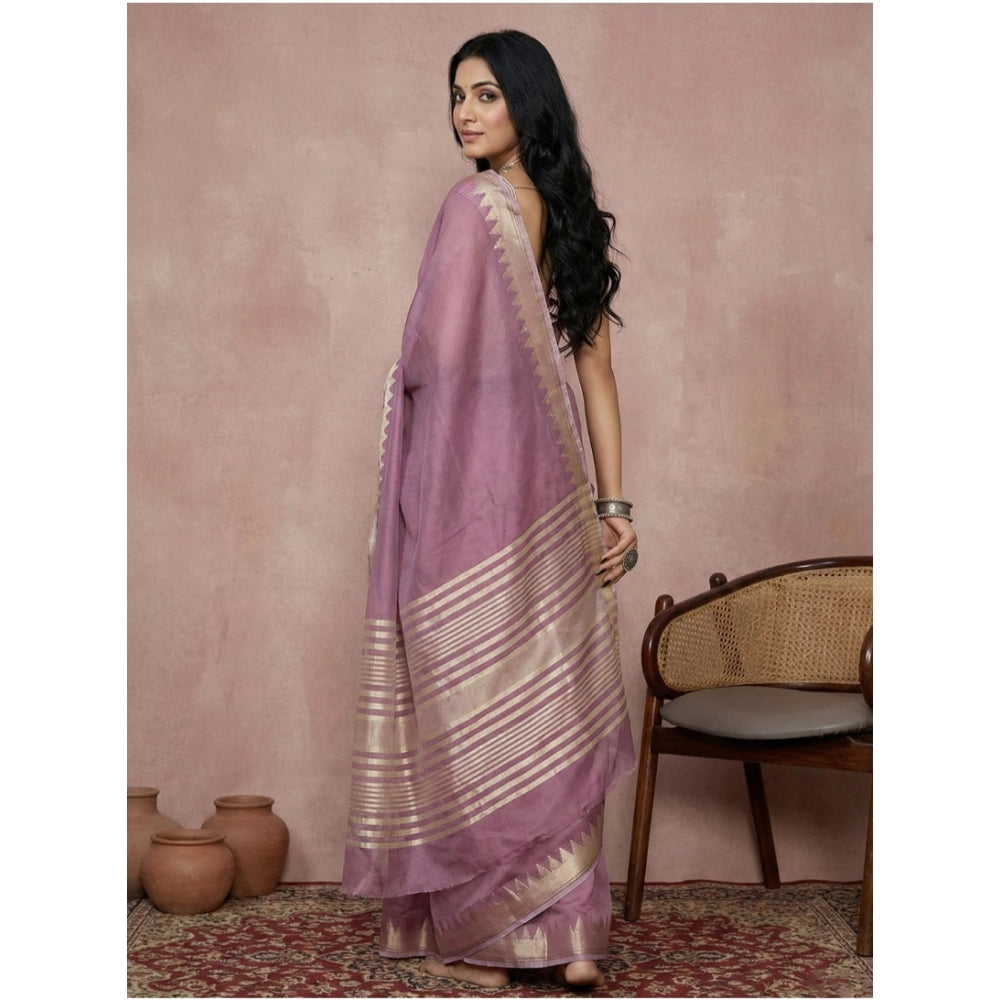 Women'S Cotton Printed Saree With Unstitched Blouse 5.5Mtr (Pu