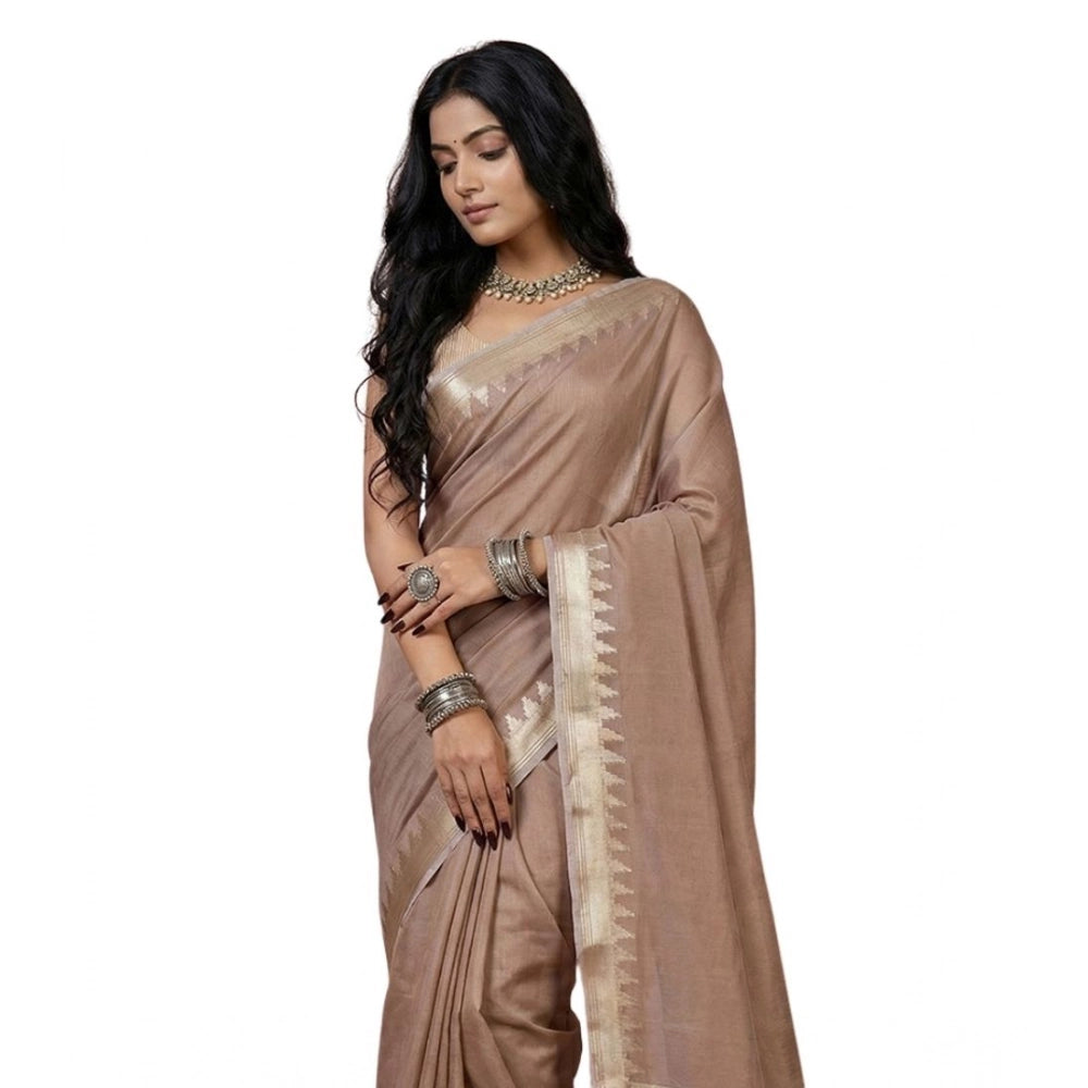 Women'S Cotton Printed Saree With Unstitched Blouse 5.5Mtr (Be