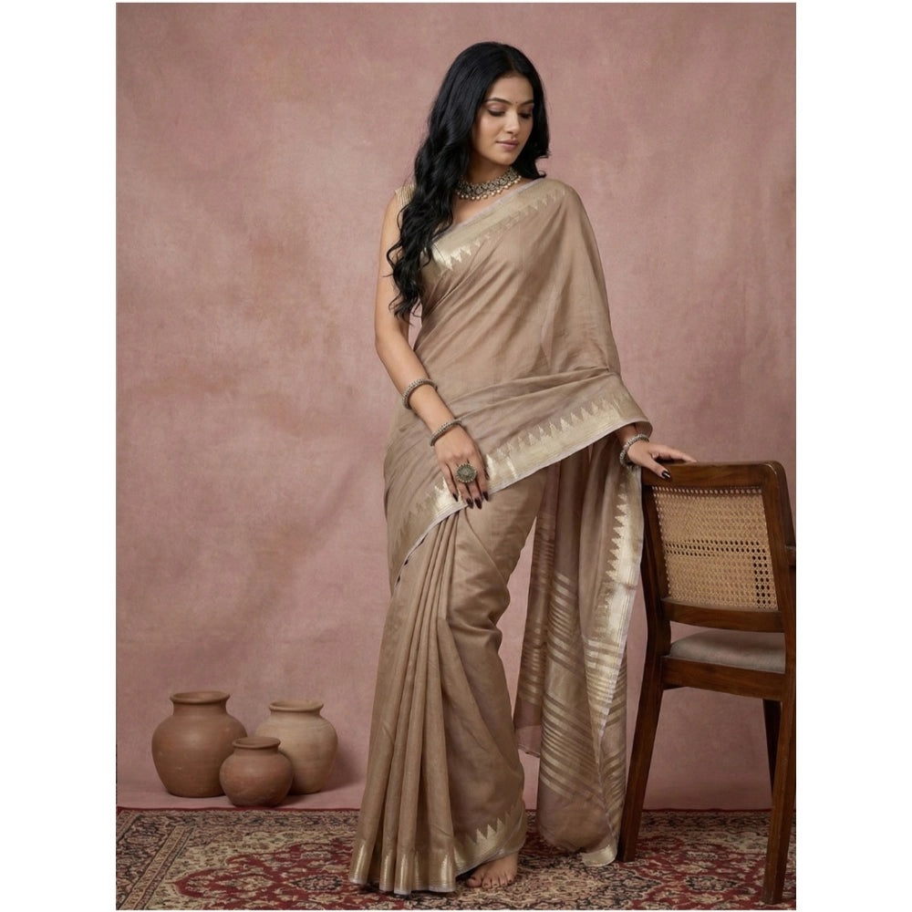 Women'S Cotton Printed Saree With Unstitched Blouse 5.5Mtr (Be