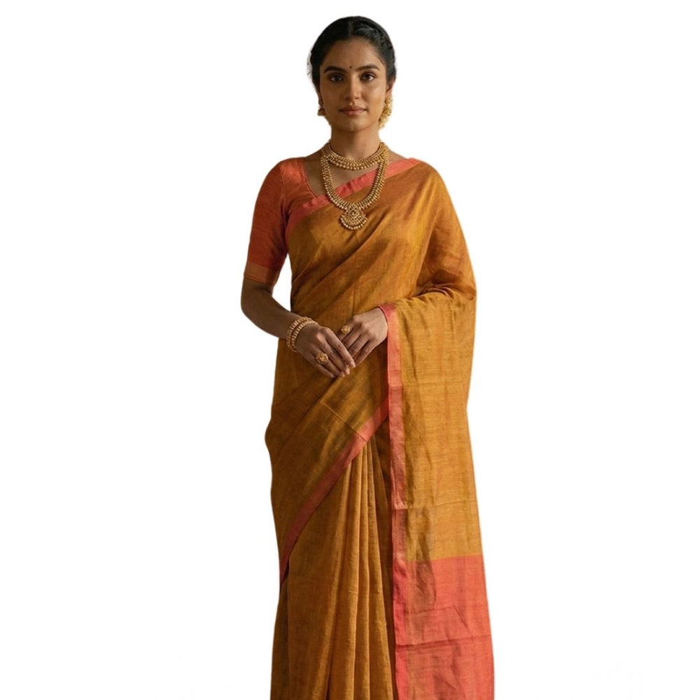 Women'S Cotton Printed Saree With Unstitched Blouse 5.5Mtr (Mu