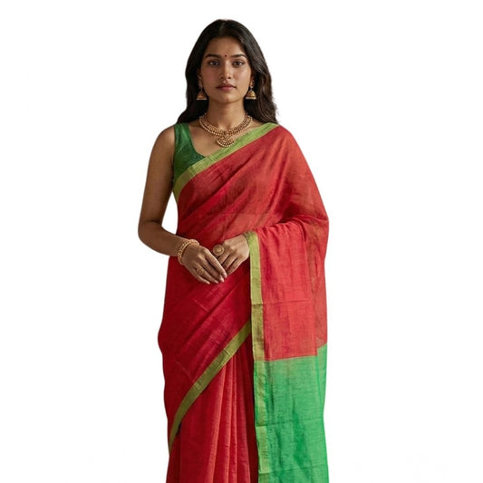 Women'S Cotton Printed Saree With Unstitched Blouse 5.5Mtr (Re