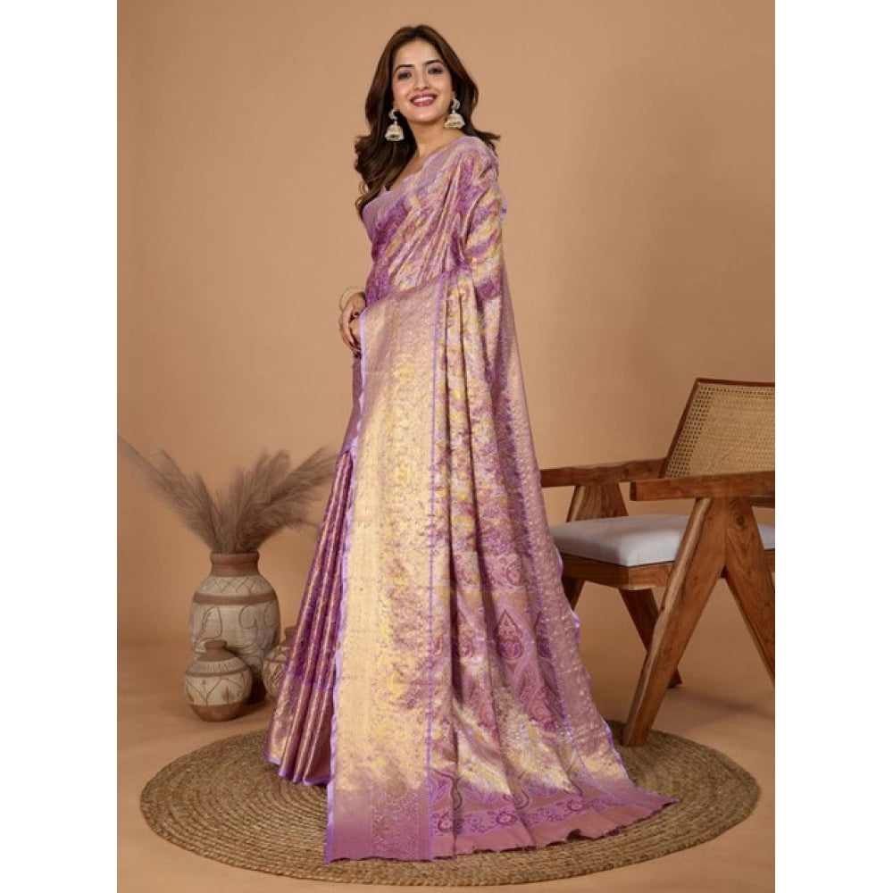 Women's Jacquard Saree With Unstitched Blouse 5.5Mtr (Multicolor) - VANSHELLE
