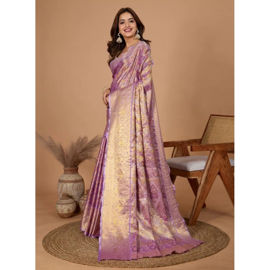 Women's Jacquard Saree With Unstitched Blouse 5.5Mtr (Multicolor) - VANSHELLE