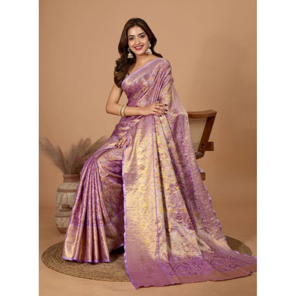 Women's Jacquard Saree With Unstitched Blouse 5.5Mtr (Multicolor) - VANSHELLE