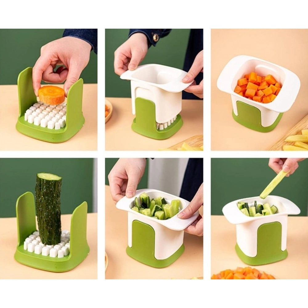 Abs Plastic Solid Hand Pressure Vegetable Chopper And Dicer (G