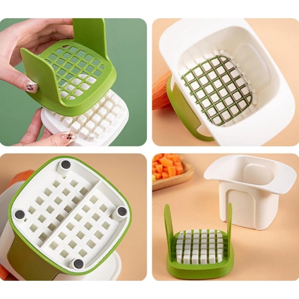 Abs Plastic Solid Hand Pressure Vegetable Chopper And Dicer (G