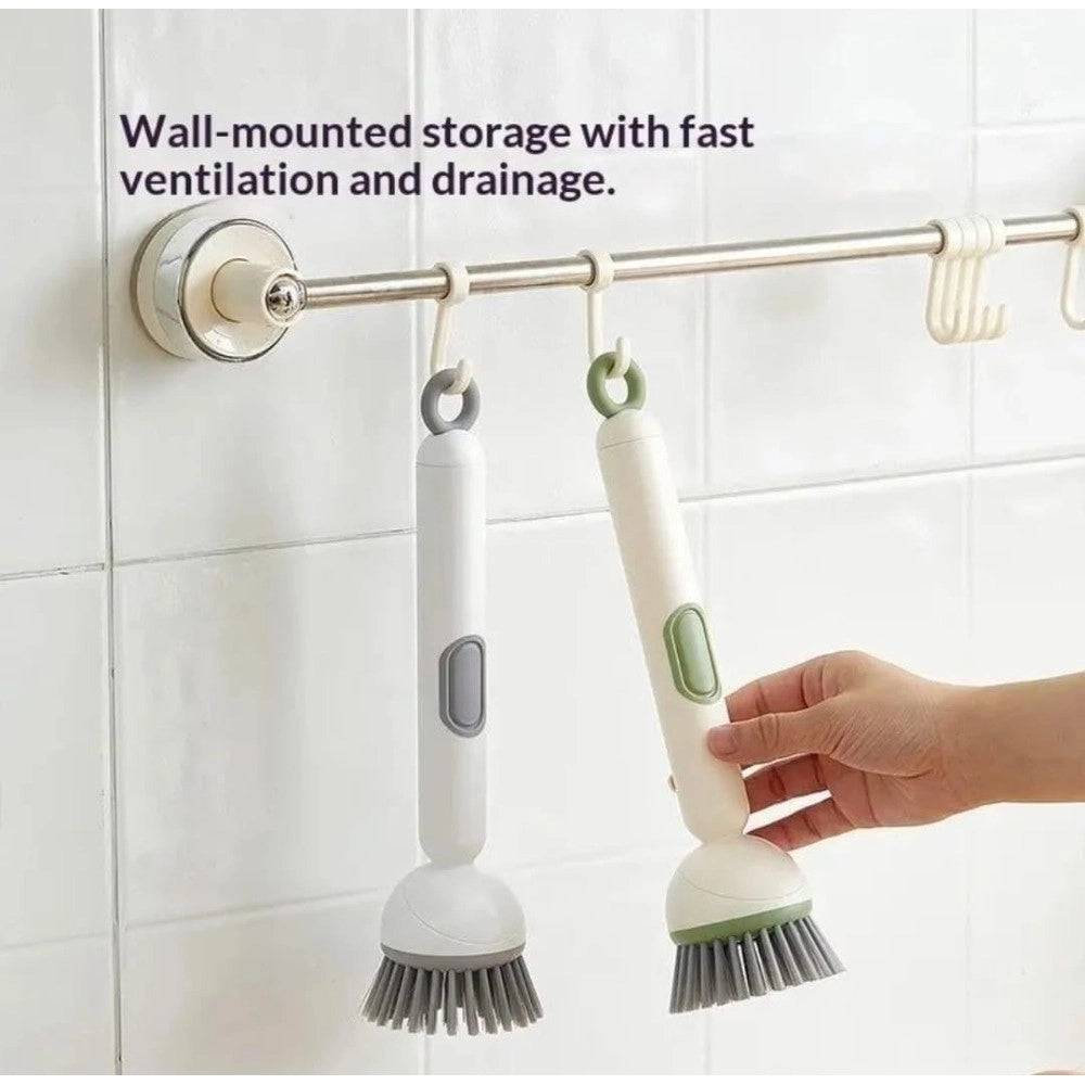 Tpr-Plastic Solid Electric Liquid Soap Dispensing Cleaning Bru