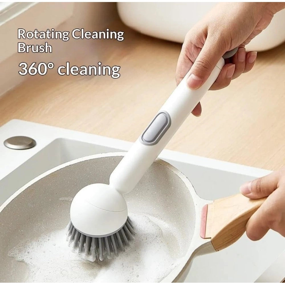 Tpr-Plastic Solid Electric Liquid Soap Dispensing Cleaning Bru