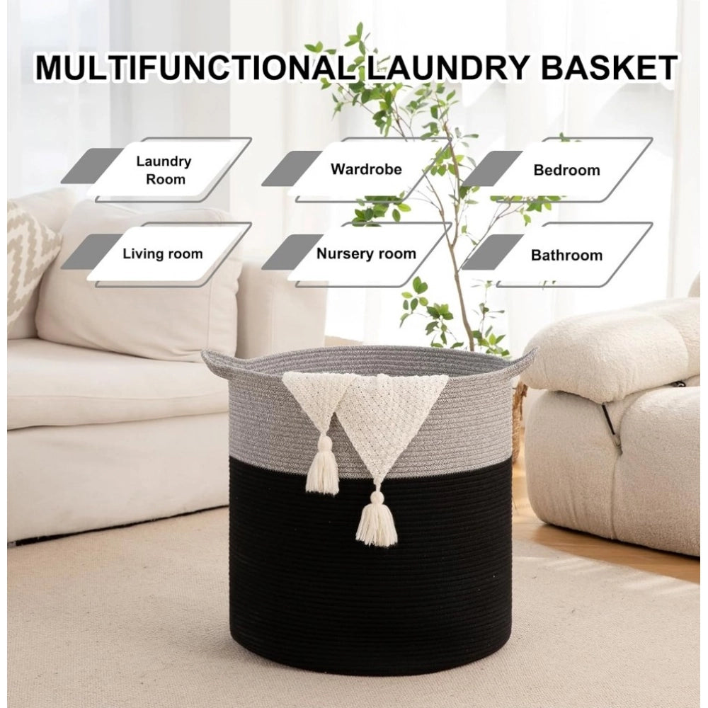 Cotton 12X14 Inch-1 Pcs Storage Basket For Clothes With Out Li