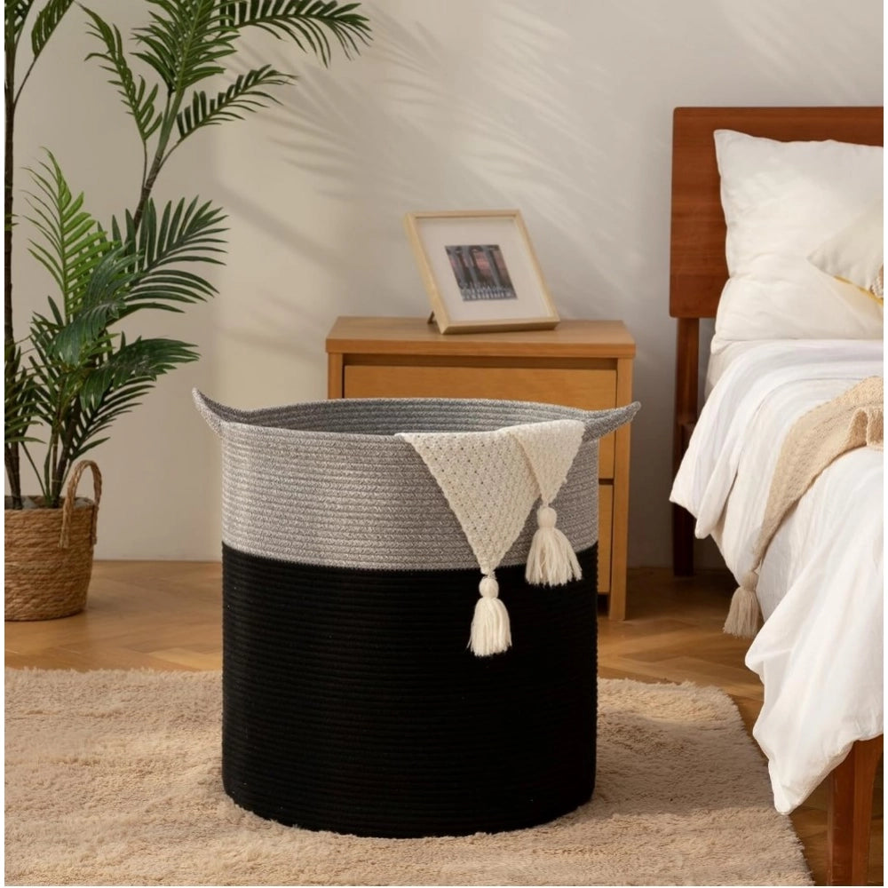 Cotton 12X14 Inch-1 Pcs Storage Basket For Clothes With Out Li
