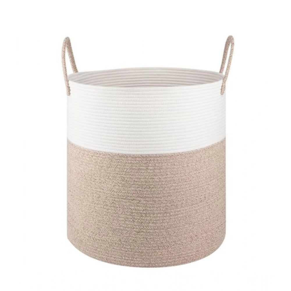 Cotton 12X14 Inch-Kidi-Handle Storage Basket For Clothes With