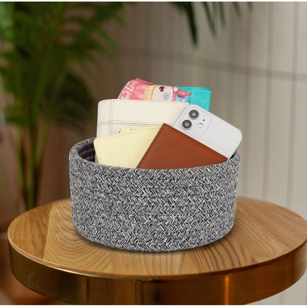 Cotton 8X3 Inch Kidi Round 1 Pcs Bedside Organizer With Out Li