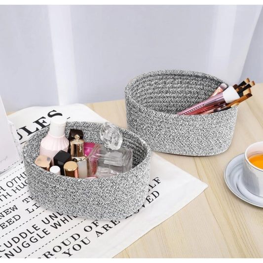 Cotton 8X3 Inch Kidi Round 2 Set Bedside Organizer With Out Li