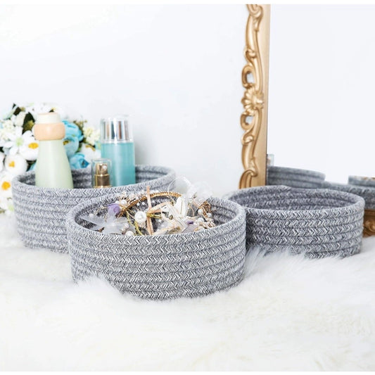 Cotton 8X3 Inch Kidi Round 3 Set Bedside Organizer With Out Li