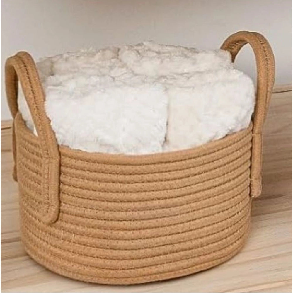 Cotton Pack Of_1 Basket 7X5 Inch Storage Basket For Clothes (B