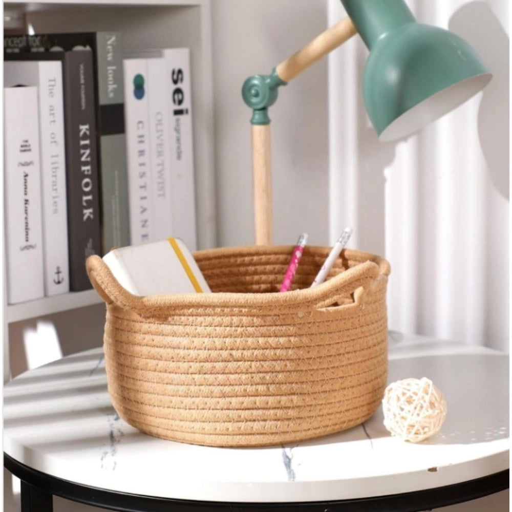Cotton Pack Of_1 Cat Basket 8X4 Inch Storage Basket For Clothe