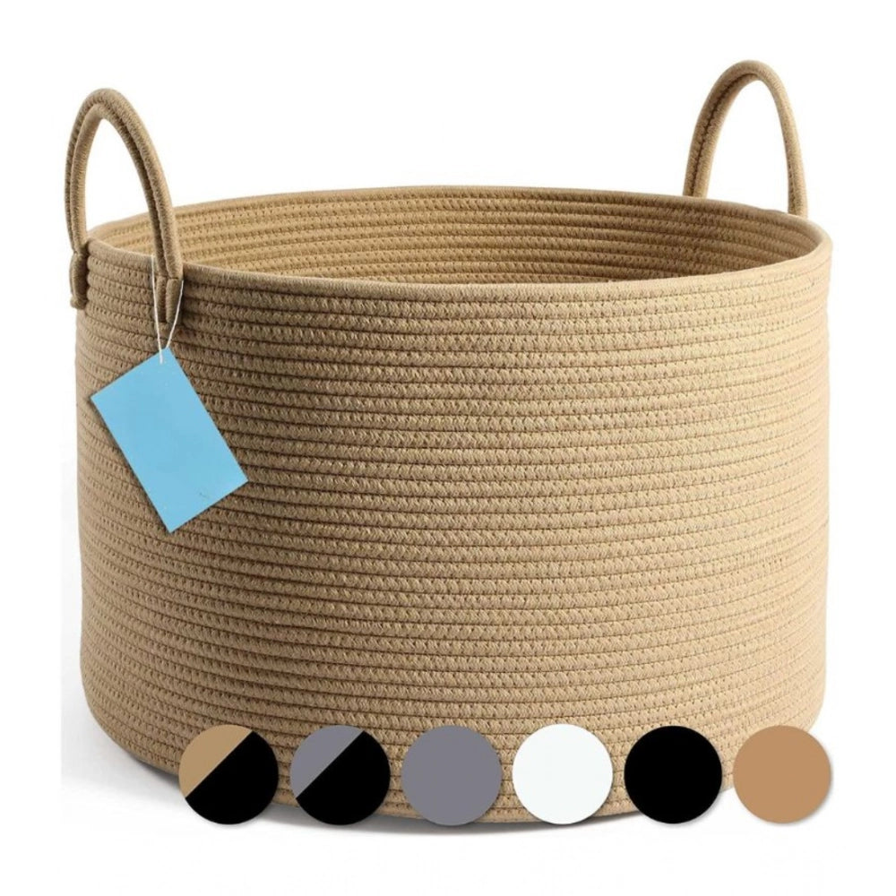 Cotton Pack Of_1 14X12 Inch Laundry Storage Basket For Clothes