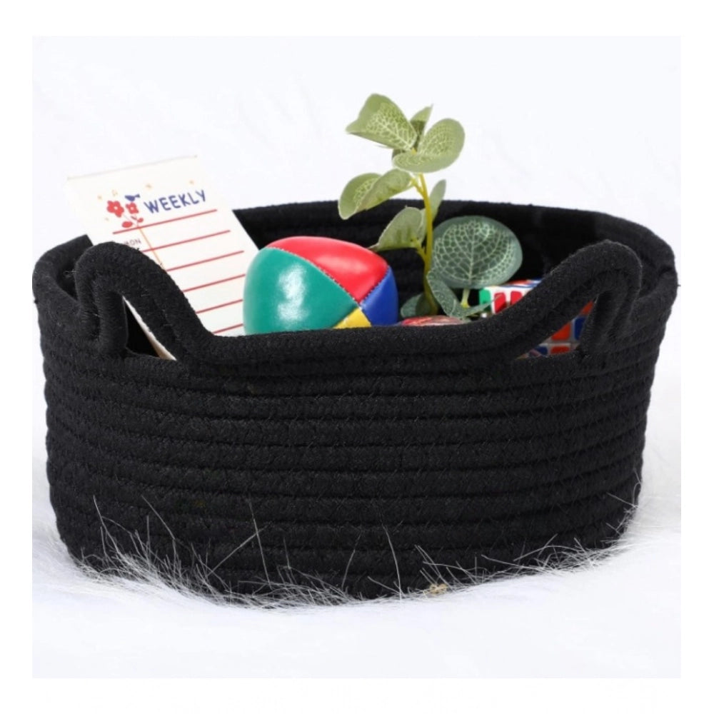 Cotton Pack Of_1 Cat Basket 8X4 Inch Storage Basket For Clothe