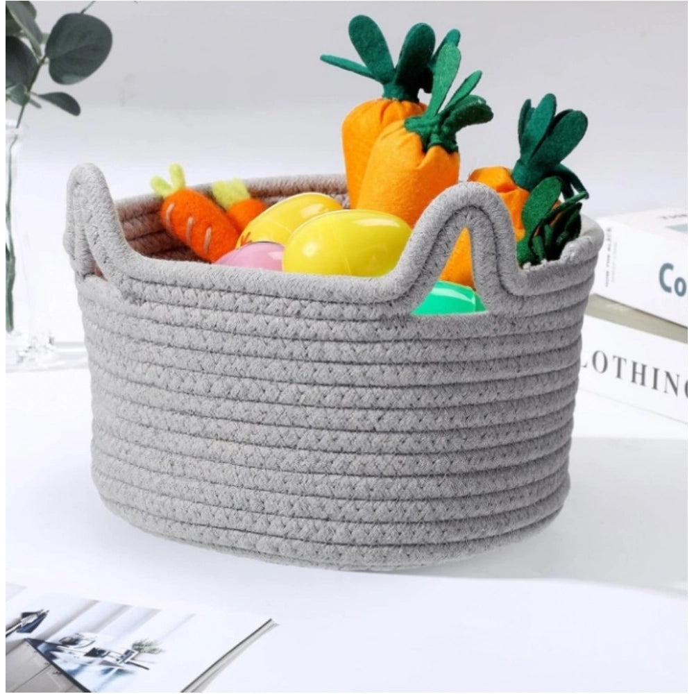 Cotton Pack Of_1 Cat Basket 8X4 Inch Storage Basket For Clothe