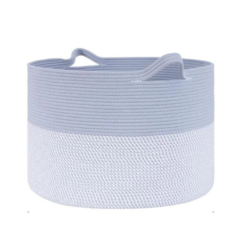 Cotton Pack Of_1 16X14 Inch Storage Basket For Clothes With Ou