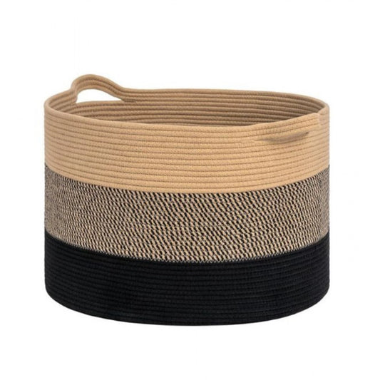 Cotton Pack Of_1 Mix 16X14 Inch Storage Basket For Clothes Wit