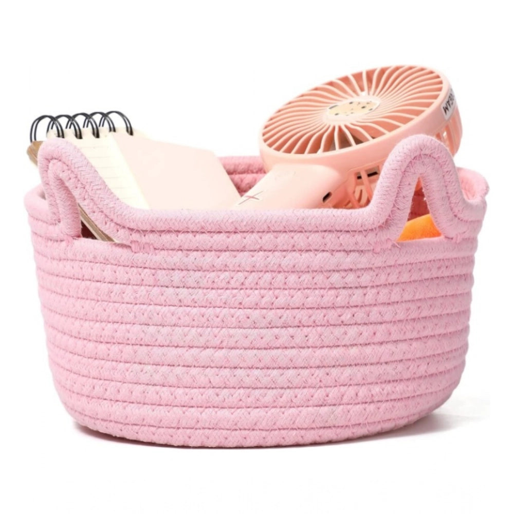 Cotton Pack Of_1 Cat Basket 8X4 Inch Storage Basket For Clothe