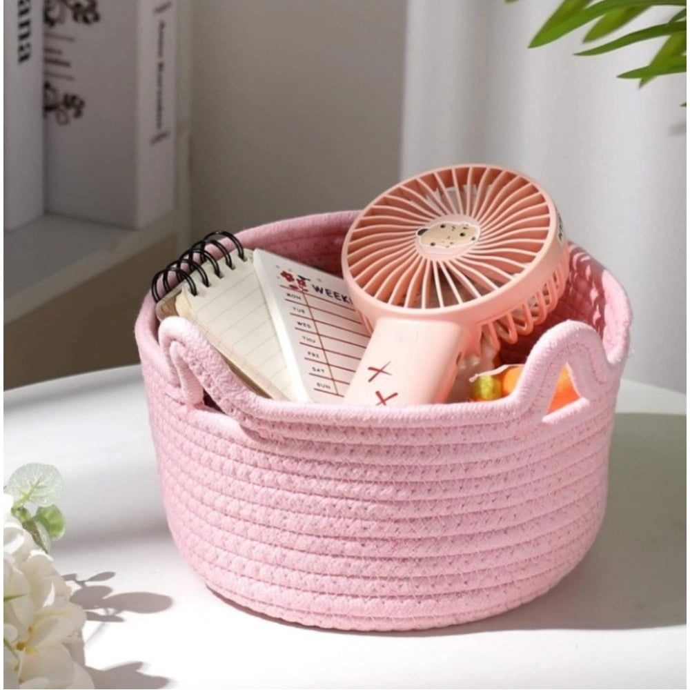 Cotton Pack Of_1 Cat Basket 8X4 Inch Storage Basket For Clothe