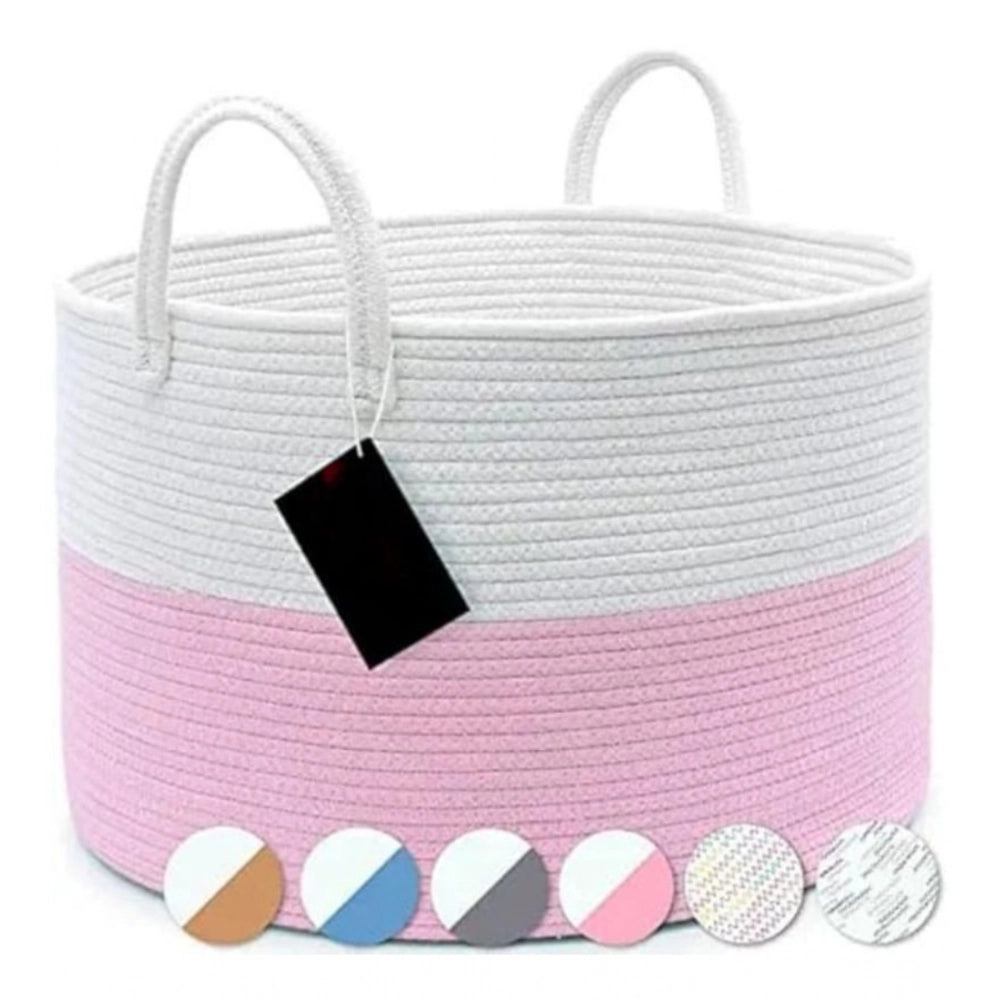 Cotton Pack Of_1 14X12 Inch Laundry Storage Basket For Clothes