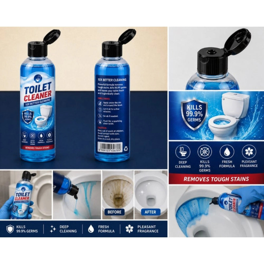 Pack Of 2 Ultra Clean Toilet Cleaner Gel Bottles 100 Ml