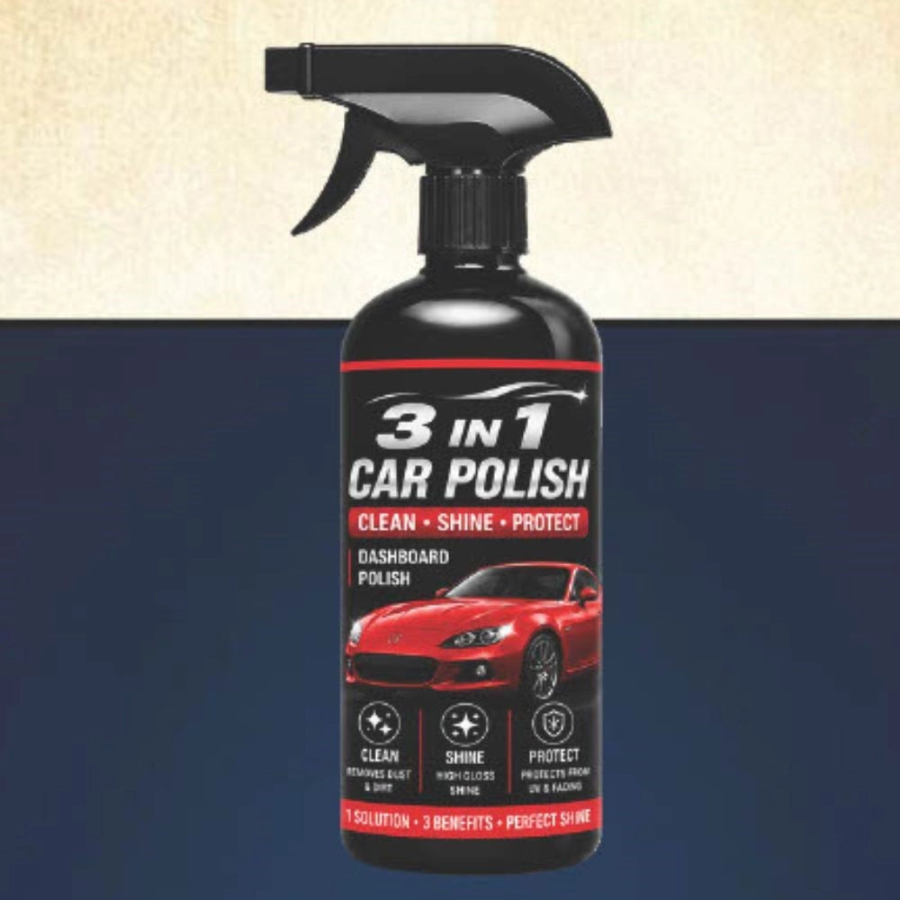 Pack Of 1 3-In-1 Car And Bike Polish Spray Bottles 100 Ml
