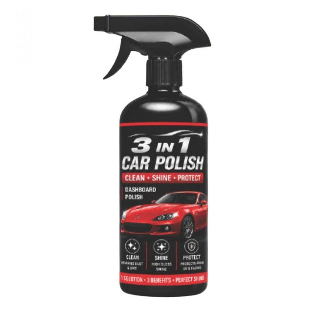 Pack Of 1 3-In-1 Car And Bike Polish Spray Bottles 100 Ml