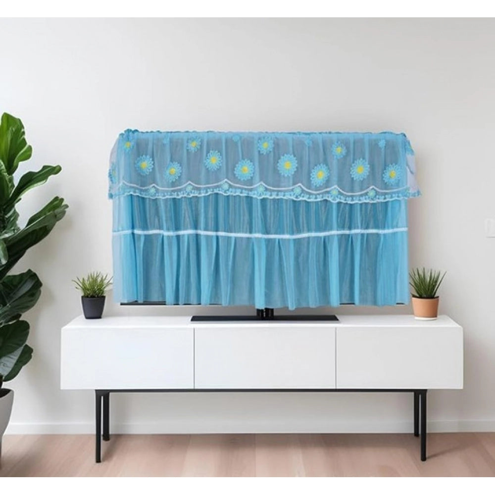 LED TV Cover (28 - 34 Inch) (40 - 45 Inch) (50 - 55 Inch) - Pack of 2, Blue