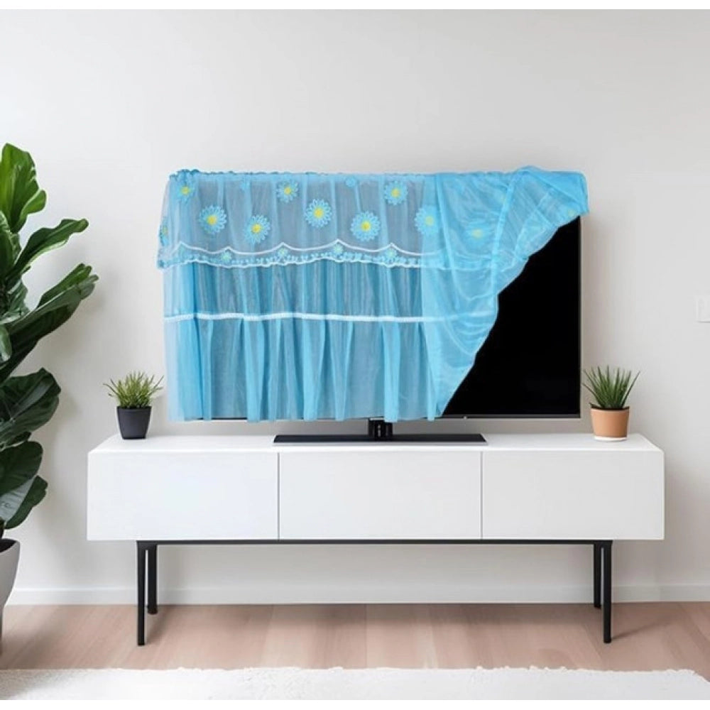 LED TV Cover (28 - 34 Inch) (40 - 45 Inch) (50 - 55 Inch) - Pack of 2, Blue