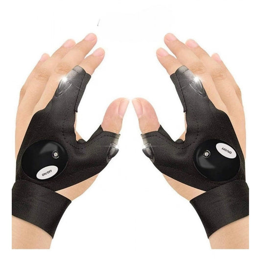 LED Flashlight Gloves - Pack of 2, Black