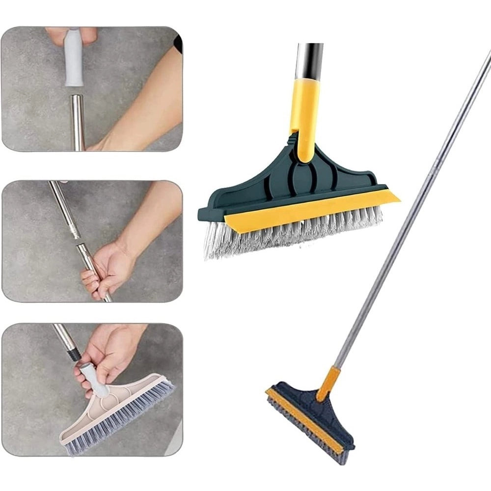 2 in 1 Scrape Floor Scrubbing Brush - Pack of 2, Multicolor